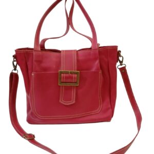 C2.6 - Borsa in pelle artigianale modello shopper con fibbia