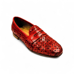 B1.3 - Scarpa in pelle artigianale donna intrecciata