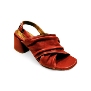 B1.2 Sandalo donna artigianale in pelle rosso