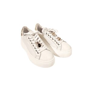 B2.14 - Sneakers in pelle donna bianca con decori