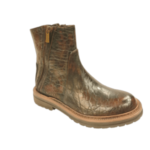 B3.23 - Stivaletto uomo in pelle artigianale con doppia zip