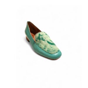 B1.75 Mocassa turchese con cavallino